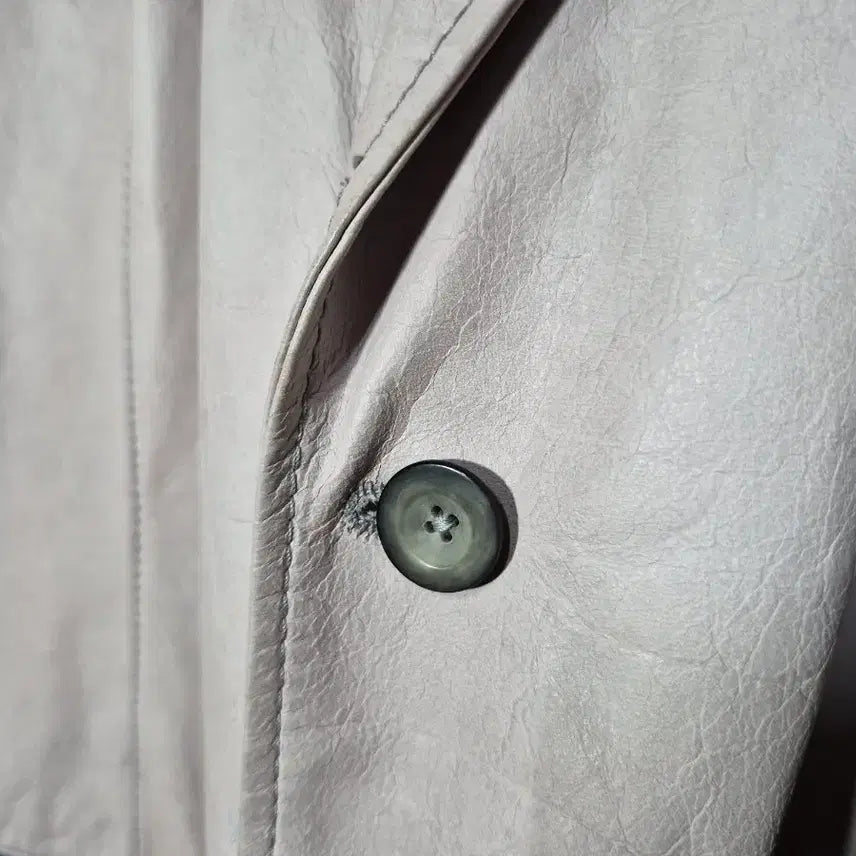 [BUNJANG] Jil Sander Ivory Leather Jacket / JIL SANDER 질샌더 아이보리 레더(우리95)