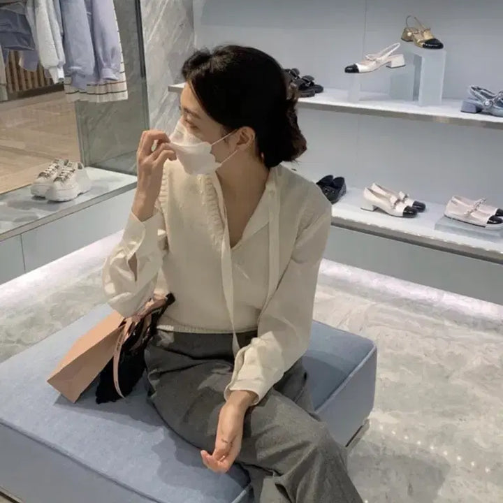 [BUNJANG] Tanat Knit Vest Ivory / 타낫 니트 베스트 아이보리