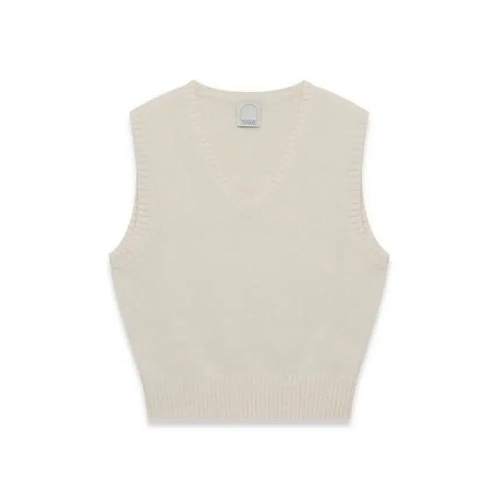 [BUNJANG] Tanat Knit Vest Ivory / 타낫 니트 베스트 아이보리