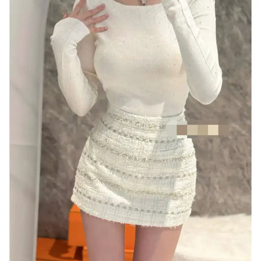 [BUNJANG] Tweed Mini Skirt / 트위드 미니스커트 새상품