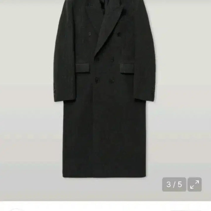 [BUNJANG] Elmood Valentinus Double Coat Gray Stripe (Size 46) / 엘무드 발렌티누스 더블코트(그레이 스트라이프) 사이즈 46 팝니자