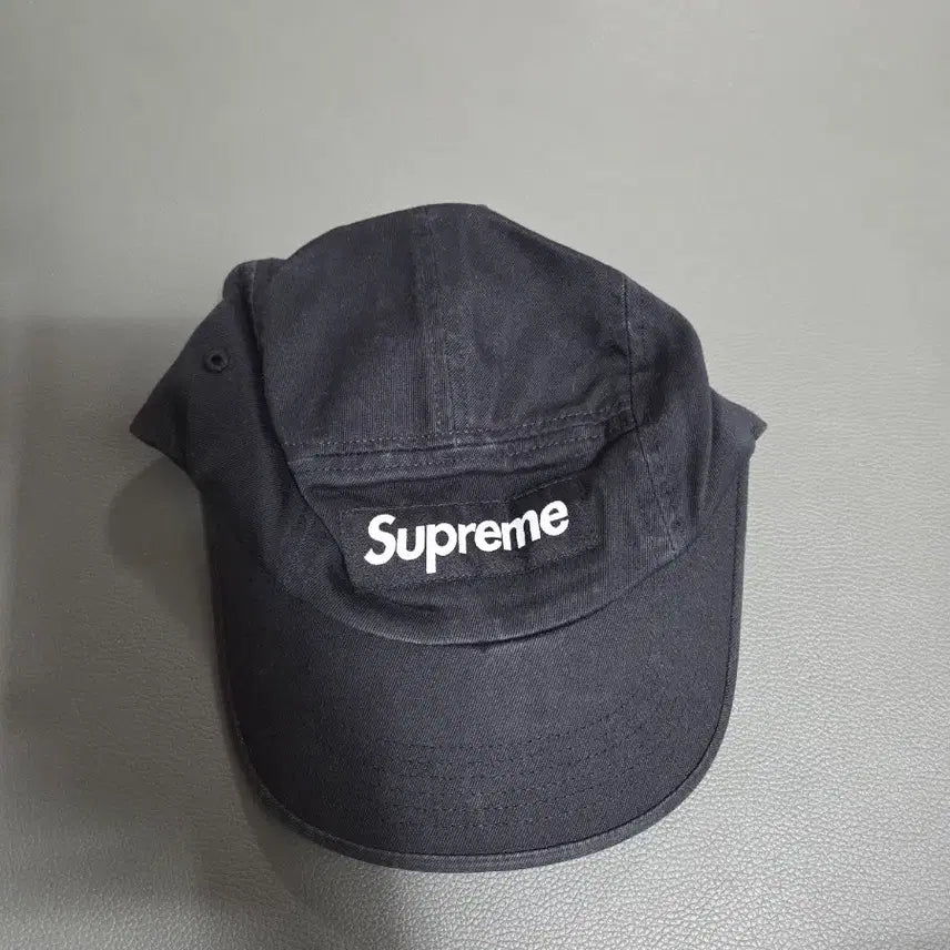 [BUNJANG] Supreme Washed Chino Twill Camp Cap - Black / 슈프림 워시드 치노 트윌 캠프캡 블랙 - 24SS