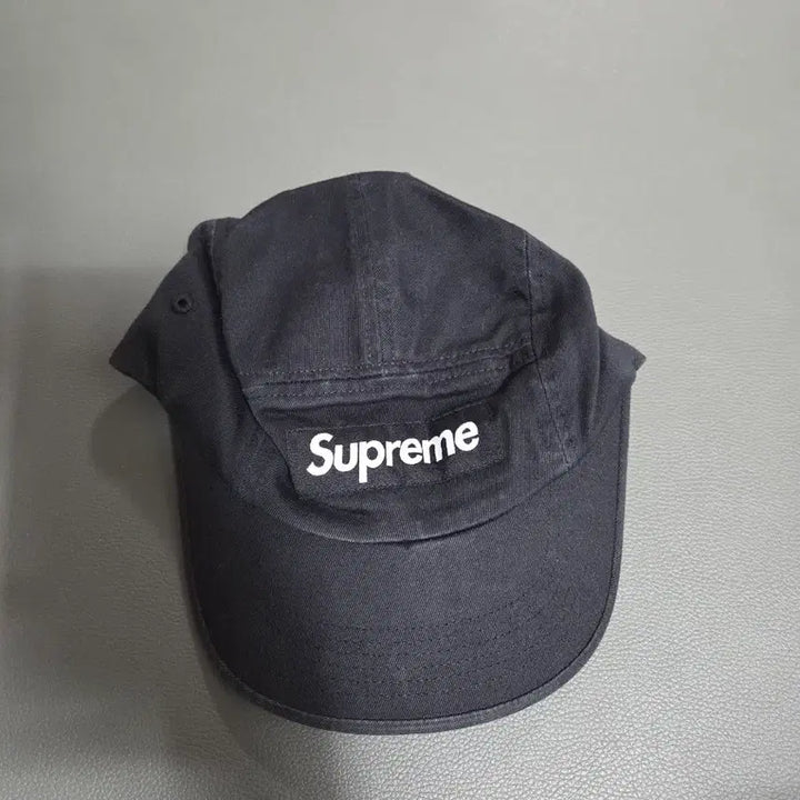 [BUNJANG] Supreme Washed Chino Twill Camp Cap - Black / 슈프림 워시드 치노 트윌 캠프캡 블랙 - 24SS