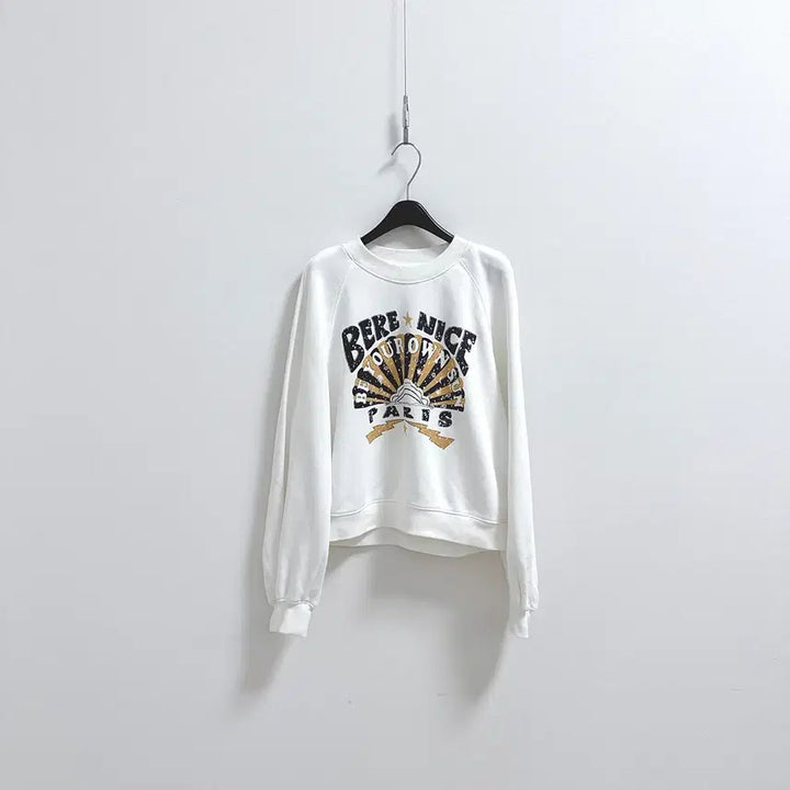 [BUNJANG] Bernice White Cotton Sweatshirt / 베르니스 화이트 코튼 스웻셔츠