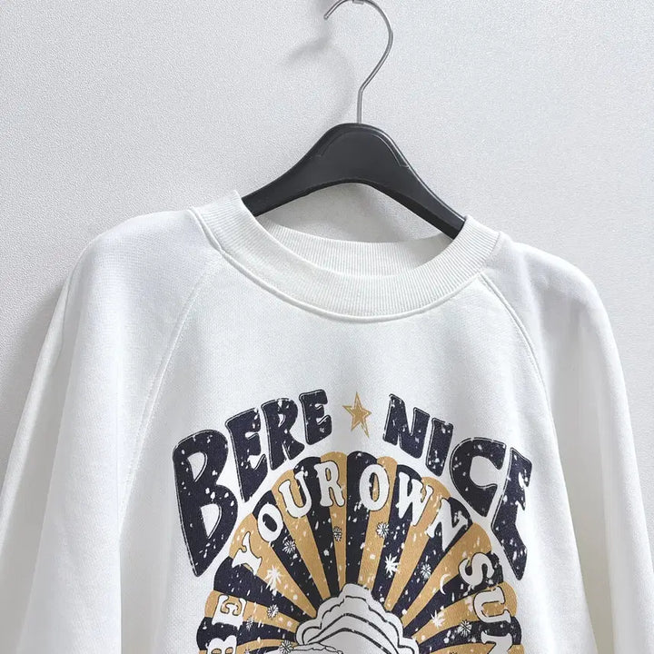[BUNJANG] Bernice White Cotton Sweatshirt / 베르니스 화이트 코튼 스웻셔츠