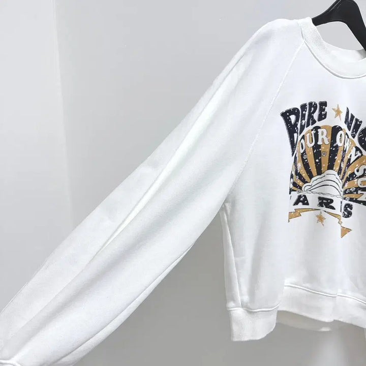 [BUNJANG] Bernice White Cotton Sweatshirt / 베르니스 화이트 코튼 스웻셔츠