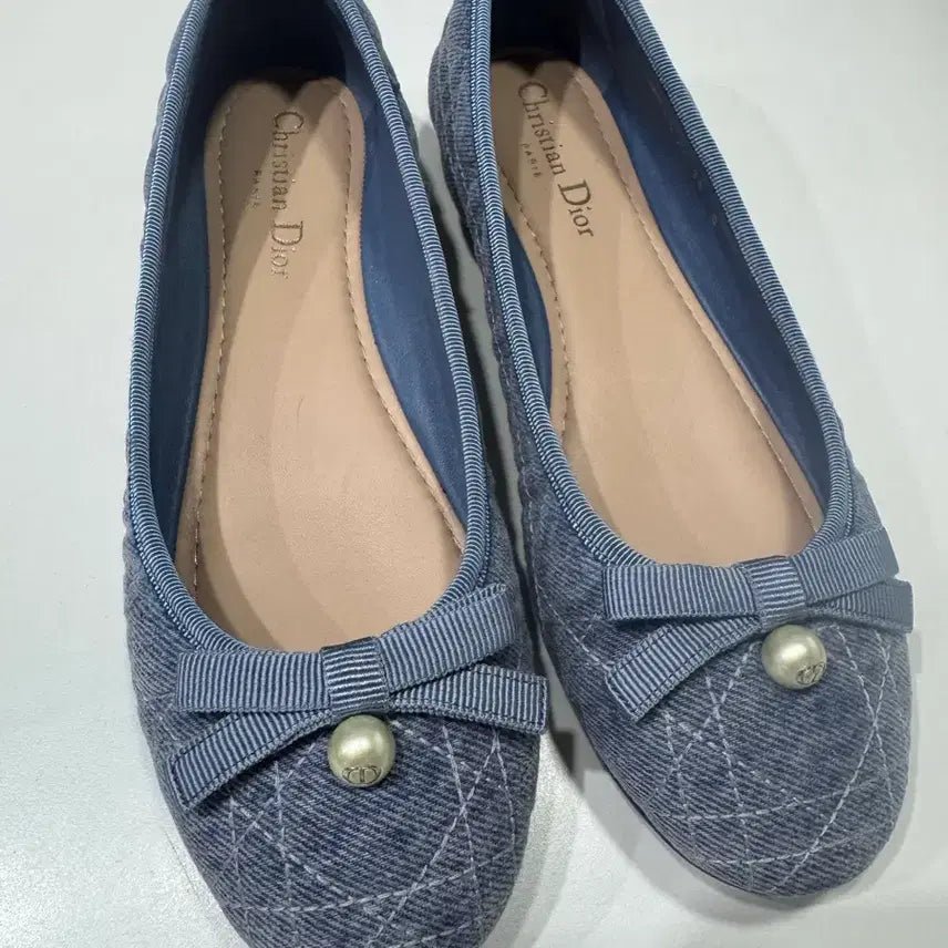 [BUNJANG] Dior Ballerina Denim Flats 38 / 디올 발레리나 데님 플랫 38