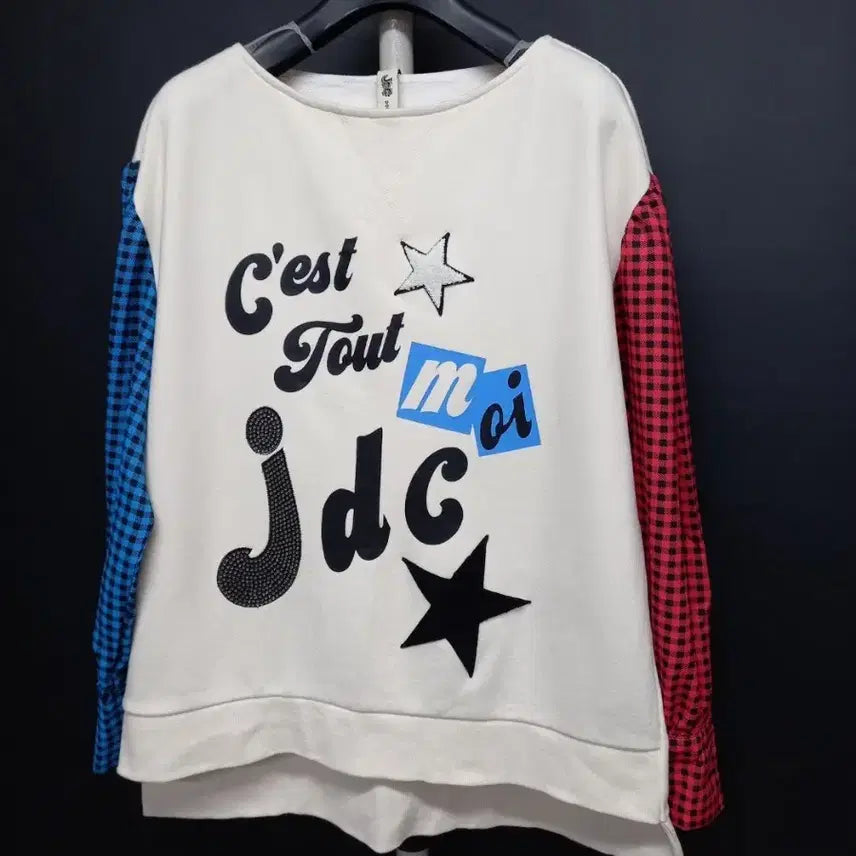 [BUNJANG] Lucky Chouette Spring/Autumn Cotton Sweatshirt with Chiffon Sleeves / 럭키슈에뜨 춘추 맨투맨 55