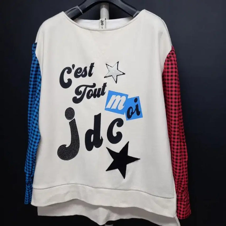 [BUNJANG] Lucky Chouette Spring/Autumn Cotton Sweatshirt with Chiffon Sleeves / 럭키슈에뜨 춘추 맨투맨 55