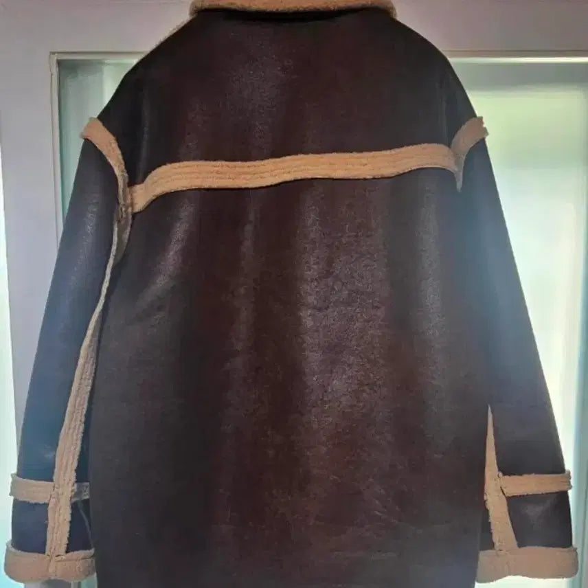 [BUNJANG] Brown Reversible Mustang Jacket / (새상품) 브라운 무스탕 리버시블 F