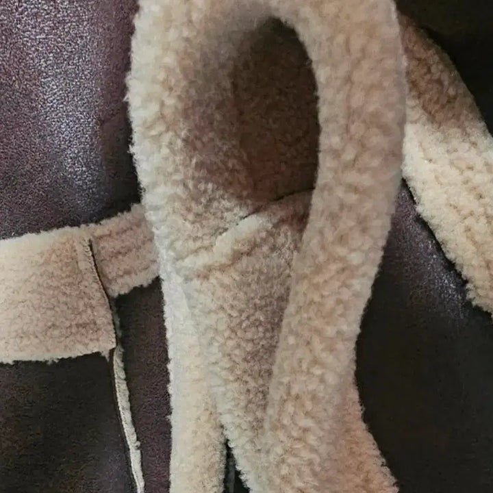 [BUNJANG] Brown Reversible Mustang Jacket / (새상품) 브라운 무스탕 리버시블 F