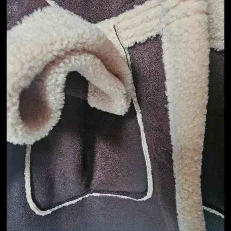 [BUNJANG] Brown Reversible Mustang Jacket / (새상품) 브라운 무스탕 리버시블 F