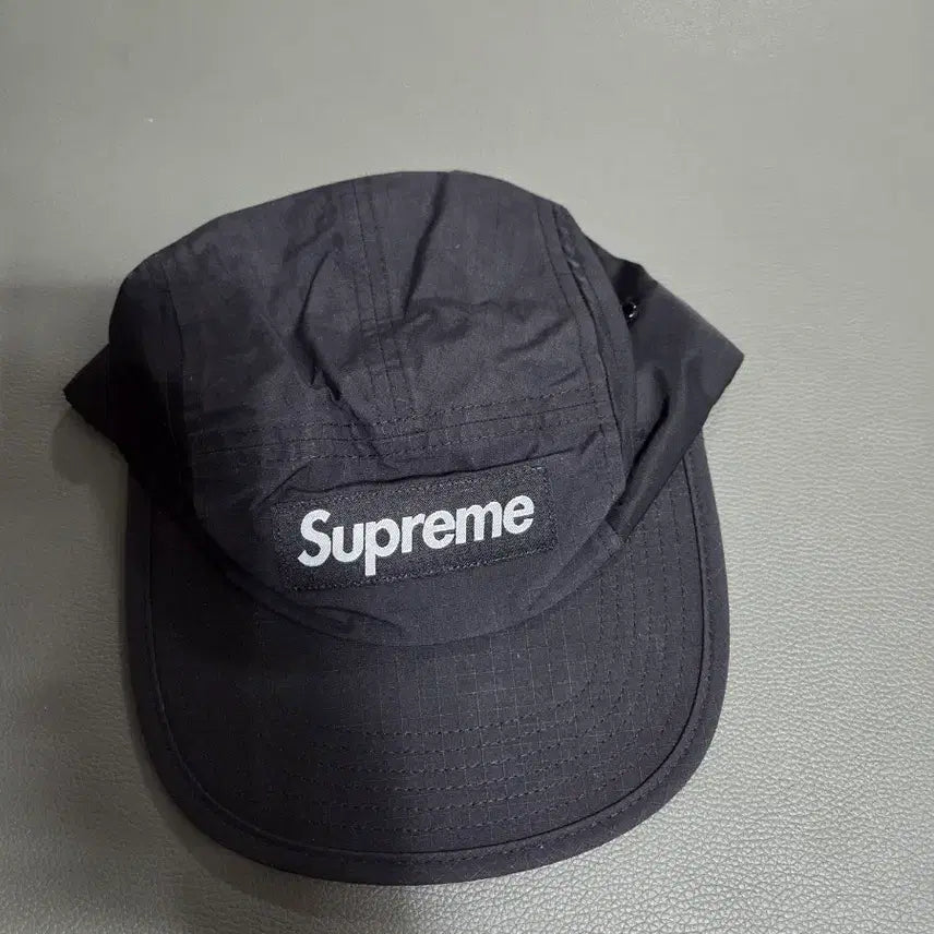 [BUNJANG] Supreme Waxed Ripstop Camp Cap - Black / 슈프림 왁스드 립스탑 캠프캡 블랙 - 24FW