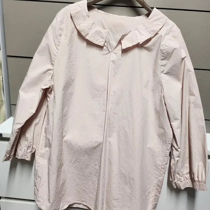 [BUNJANG] Round Collar Pink Blouse / 라운드 칼라 핑크 블라우스 7부