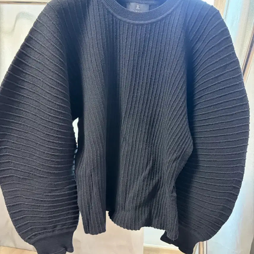 [BUNJANG] Lanvin Black Ribbed Knit / 랑방 블랙 골지 니트