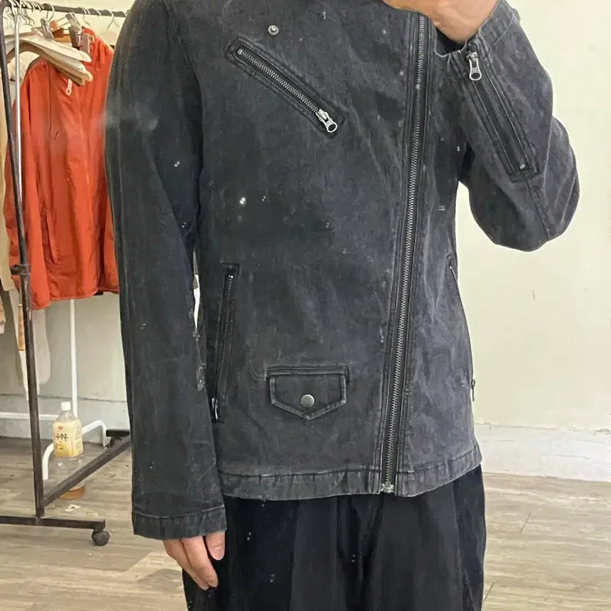[BUNJANG] TRANS CONTINENTS Black Denim Jacket XL / TRANS CONTINENTS 블랙 데님 자켓 XL