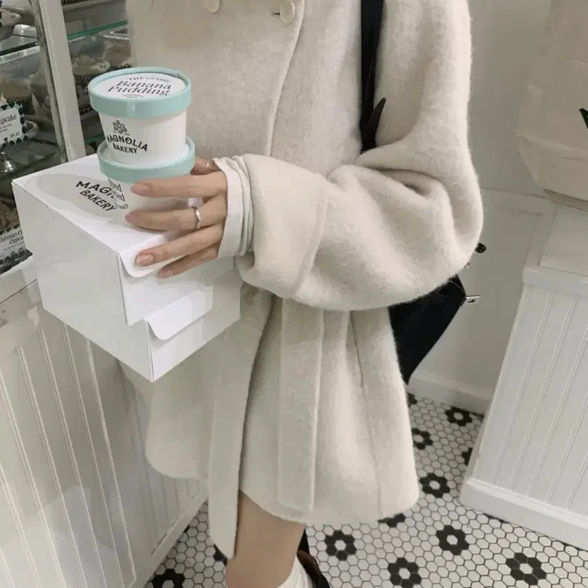 [BUNJANG] Leeds Ash Alpaca Half Coat / Leeds 리즈 더위시 Ash alpaca half coat