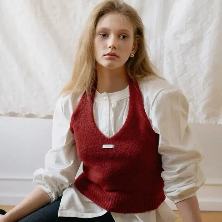 [BUNJANG] Letter From Moon Wool Knit Bustier / 레터프롬문 울 니트 뷔스티에