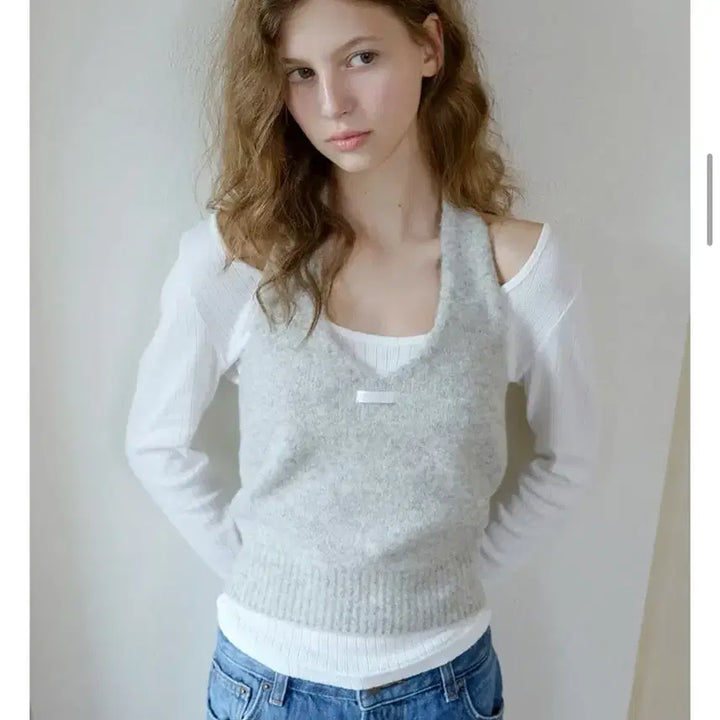 [BUNJANG] Letter From Moon Wool Knit Bustier / 레터프롬문 울 니트 뷔스티에