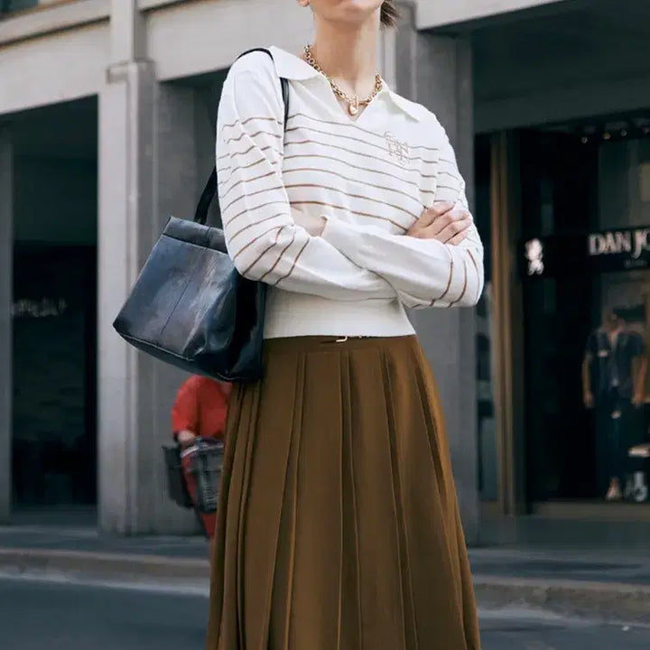 [BUNJANG] General Idea Double Pleated Skirt (M, Sealed) / 제너럴 아이디어 더블 플리츠 스커트 (m, 택달린 새 상품)