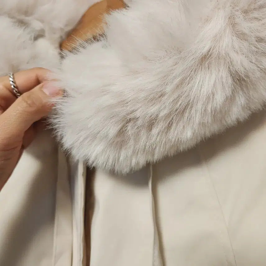 [BUNJANG] Puff Collar Padded Jacket / 새상품)퍼카라 패딩 허리쏙 44-77