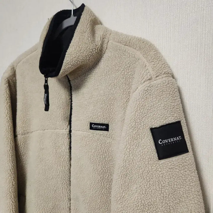 [BUNJANG] Covernat Fleece Jacket Ivory (Size: L) / 상태A+)양면. 커버낫 양털 플리스 집업 아이보리 라지