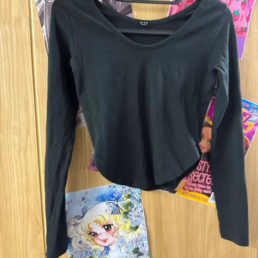 [BUNJANG] Gram Black Long Sleeve T-shirt / gram 블랙 긴팔 티셔츠