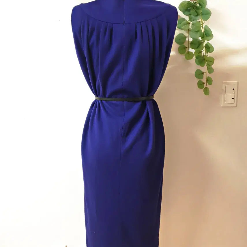 [BUNJANG] Jill Stuart Wool Long Dress - Purple (Size 55) / 질스튜어트 울100% 겨울 롱원피스 55 퍼플