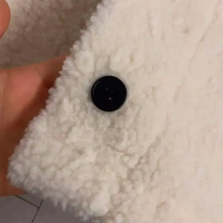 [BUNJANG] Suede Short Coat / 스웨이드 양털 퍼 코트 숏코트뽀글이단추아이보리아방양털코트 숏미디