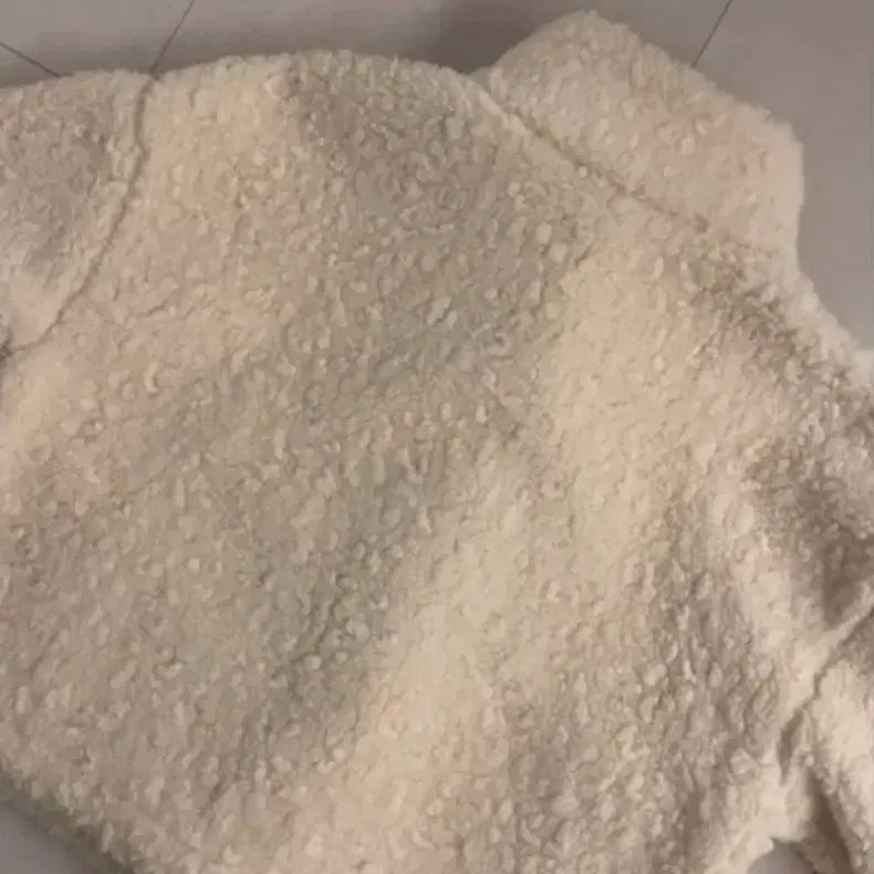 [BUNJANG] Suede Short Coat / 스웨이드 양털 퍼 코트 숏코트뽀글이단추아이보리아방양털코트 숏미디