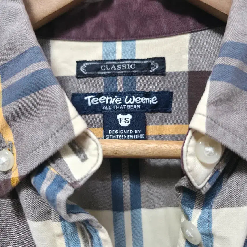 [BUNJANG] Tenny Winnie Checkered Long Sleeve Shirt (Size S) / 트니위니 셔츠 체크 긴팔 S
