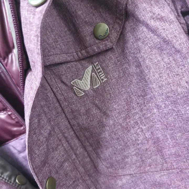 [BUNJANG] Purple Hooded Detachable Padded Jacket / 밀레 내피내장 S  퍼플 후드 탈부착 패딩 자켓