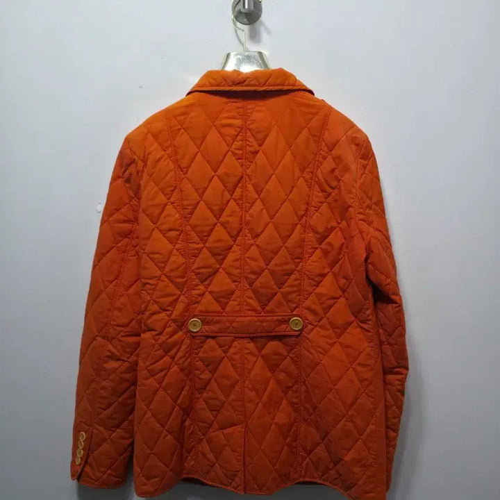 [BUNJANG] Lacoste Orange Quilted Jacket S / 라코스테 오렌지 퀼팅 자켓 S