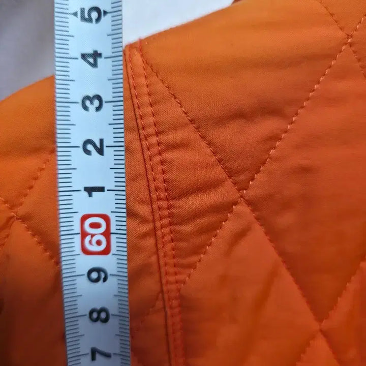 [BUNJANG] Lacoste Orange Quilted Jacket S / 라코스테 오렌지 퀼팅 자켓 S