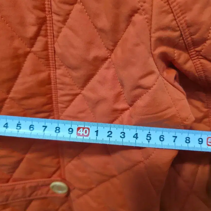 [BUNJANG] Lacoste Orange Quilted Jacket S / 라코스테 오렌지 퀼팅 자켓 S