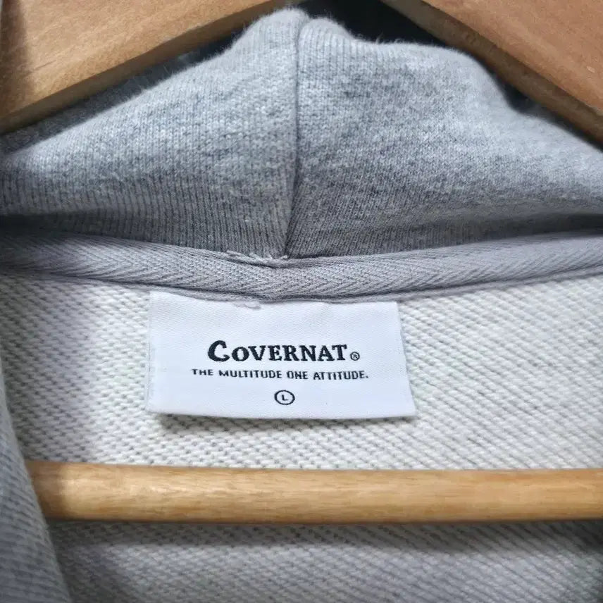 [BUNJANG] Covernat C Logo Hoodie Gray / 100 커버낫  C 로고 후드티 그레이