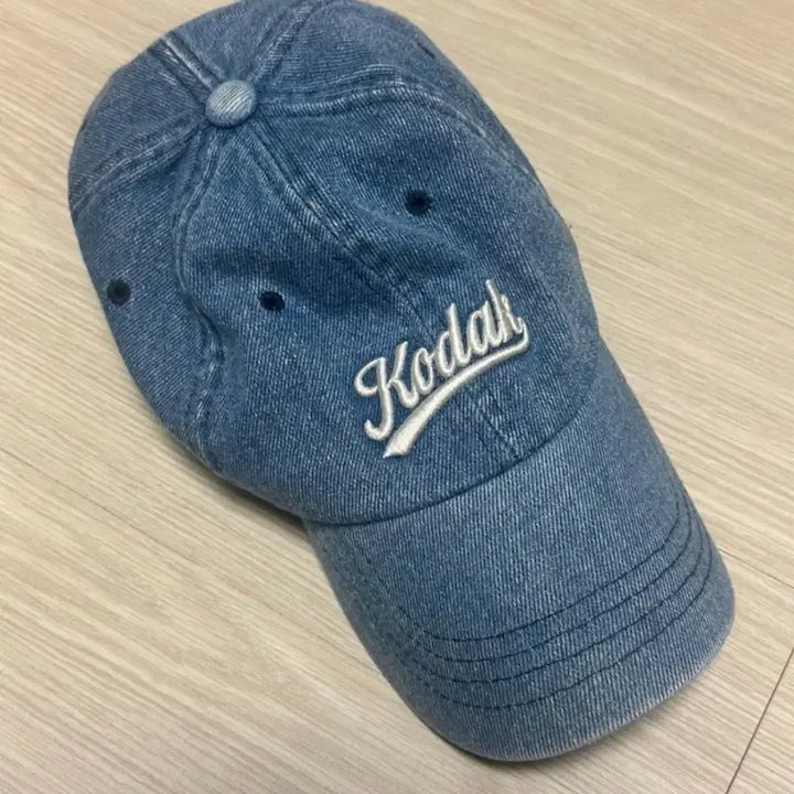 [BUNJANG] Kodak Washing Denim Relaxed Fit Ball Cap / 코닥 워싱 데님 릴렉스핏 볼캡 BLUE