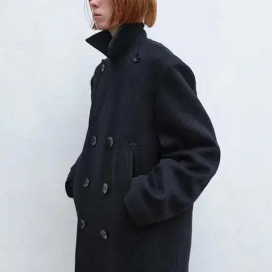[BUNJANG] ENJ O'blues Oversized Half Pea Coat / 엔조블루스 오버핏 하프 피코트
