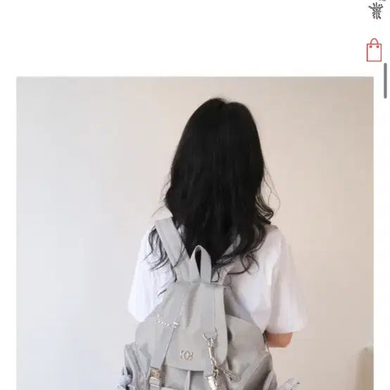 [BUNJANG] 107 Bow Backpack Light Gray / 시월 107 보우백팩 라이트 그레이