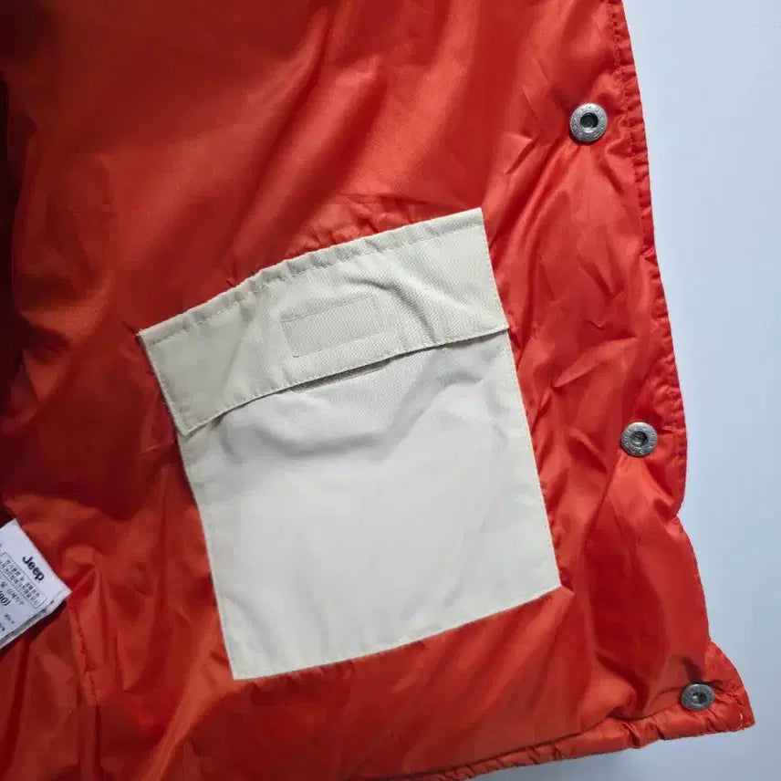 [BUNJANG] Jeep Patch Point Padded Vest Ivory S / Jeep 지프 패치 포인트 패딩 조끼 아이보리 S