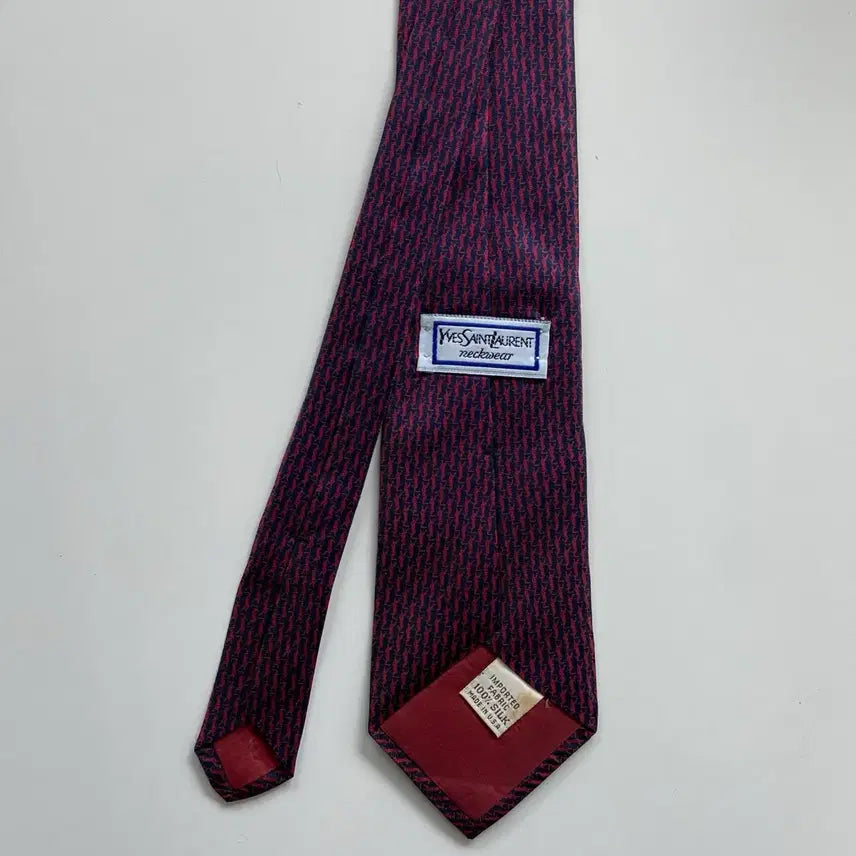 [BUNJANG] YSL Monogram Tie 8.6cm / 입생로랑(YSL) 모노그램 명품 정품 넥타이 8.6cm