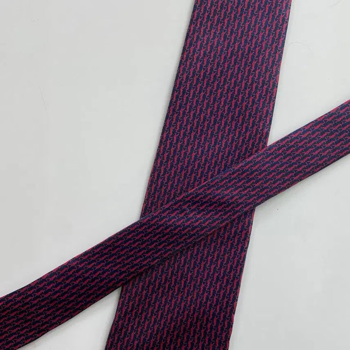 [BUNJANG] YSL Monogram Tie 8.6cm / 입생로랑(YSL) 모노그램 명품 정품 넥타이 8.6cm