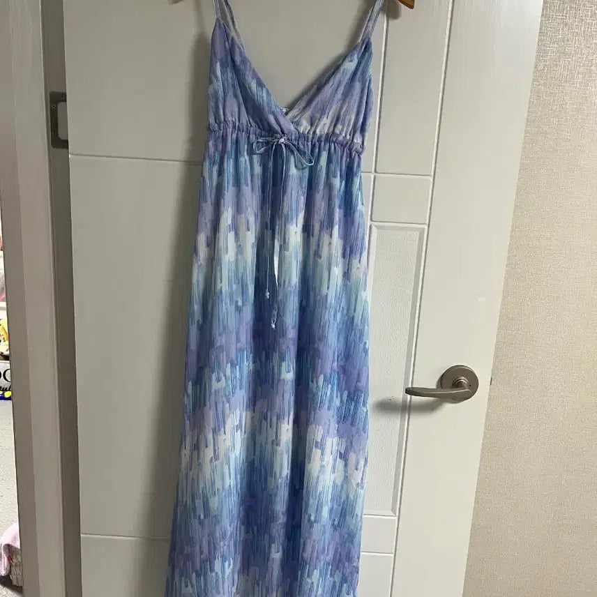 [BUNJANG] Vintage Cami Dress Blue M / (일본 수입 빈티지)나시 원피스 끈나시 뷔스티에 블루 M