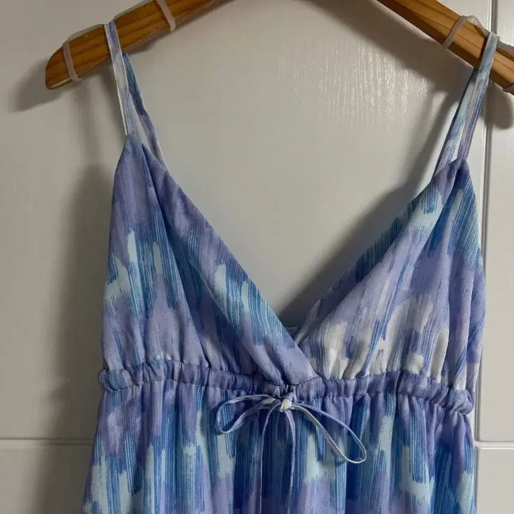 [BUNJANG] Vintage Cami Dress Blue M / (일본 수입 빈티지)나시 원피스 끈나시 뷔스티에 블루 M