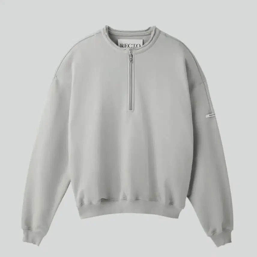 [BUNJANG] RECTO Low Edge Half-Zip Up Sweatshirt / [F] 렉토 로우 엣지 하프집업 맨투맨