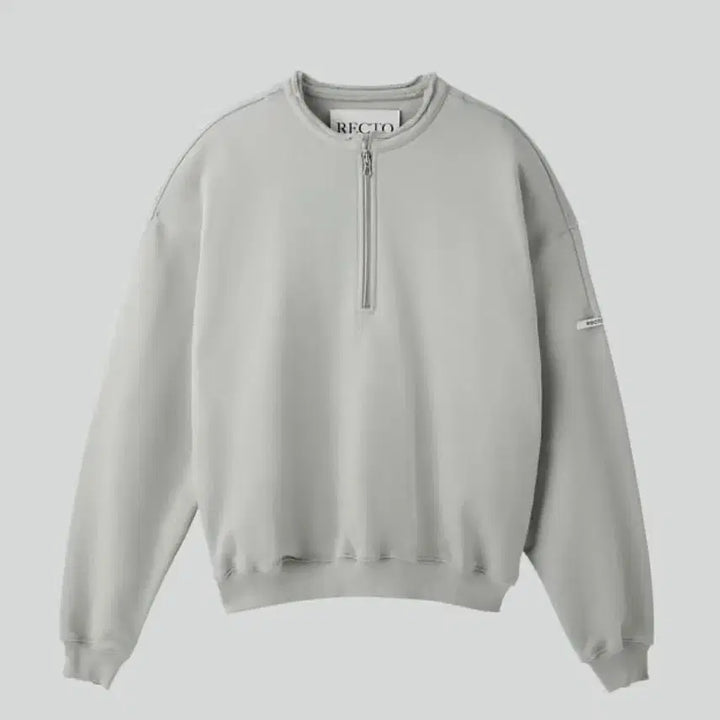 [BUNJANG] RECTO Low Edge Half-Zip Up Sweatshirt / [F] 렉토 로우 엣지 하프집업 맨투맨