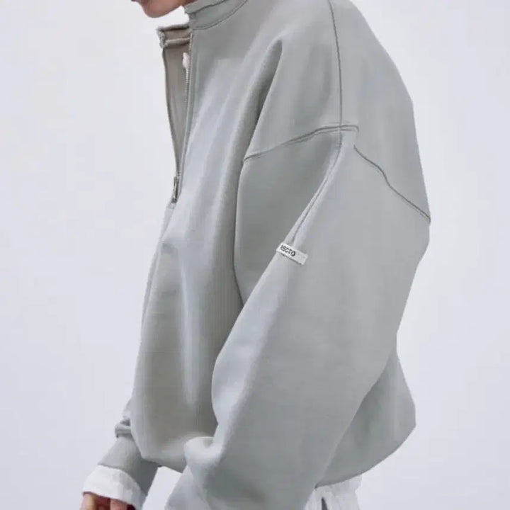[BUNJANG] RECTO Low Edge Half-Zip Up Sweatshirt / [F] 렉토 로우 엣지 하프집업 맨투맨