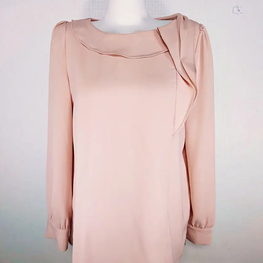 [BUNJANG] ABFG Blouse (55, Pink) / 에이비에프지 가녀린어깨 블라우스 55 핑크 55
