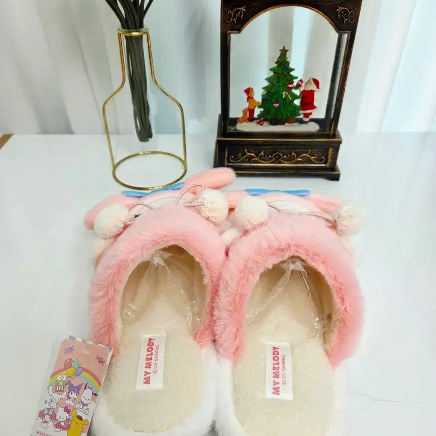 [BUNJANG] Sanrio My Melody Slippers / 산리오 마이멜로디 털 슬리퍼 새상품