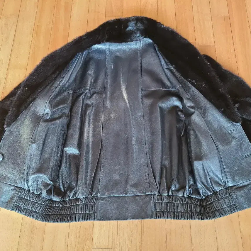 [BUNJANG] Fur Leather Jacket 95 / 모피 가죽 자켓 95